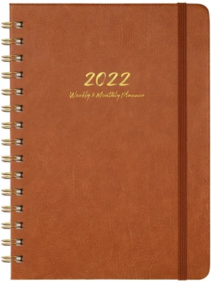 Cuaderno impreso cuaderno de cuero personalizado del diario del planificador de la agenda con el atascamiento de anillo del metal