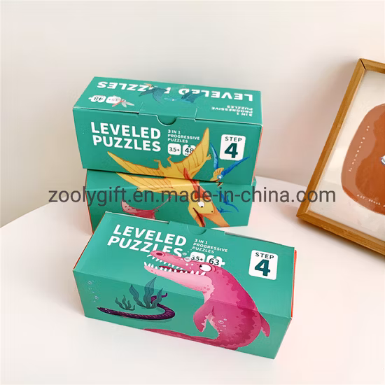 Comercio al por mayor personalizado de los niños de color animal juego de cartón fabricantes de juguetes Anime sublimación interactiva Iq Kinder DIY empuje rápido rompecabezas para niños pequeños